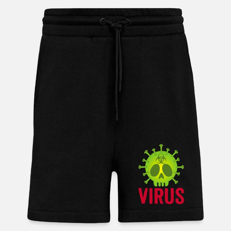 Todeskopf Virus - Shorts - made by SPREAD - SOLID BLACK