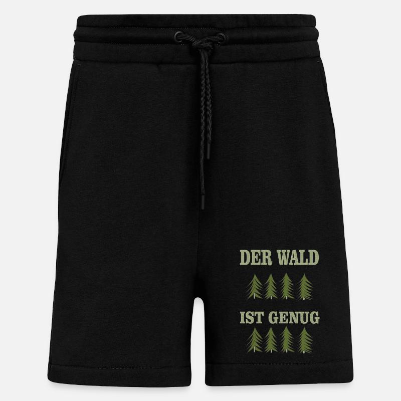 LA forêt suffit - Short bio décontracté fabriqué en UE - SOLID BLACK