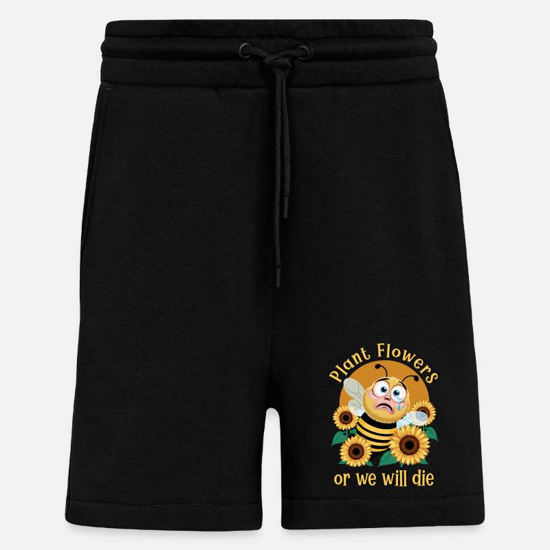 Saving bees - Shorts - made by SPREAD - SOLID BLACK