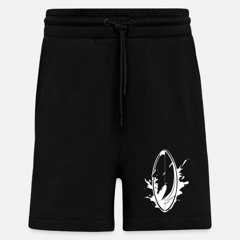 Planche de surf Graffiti - Short bio décontracté fabriqué en UE - SOLID BLACK