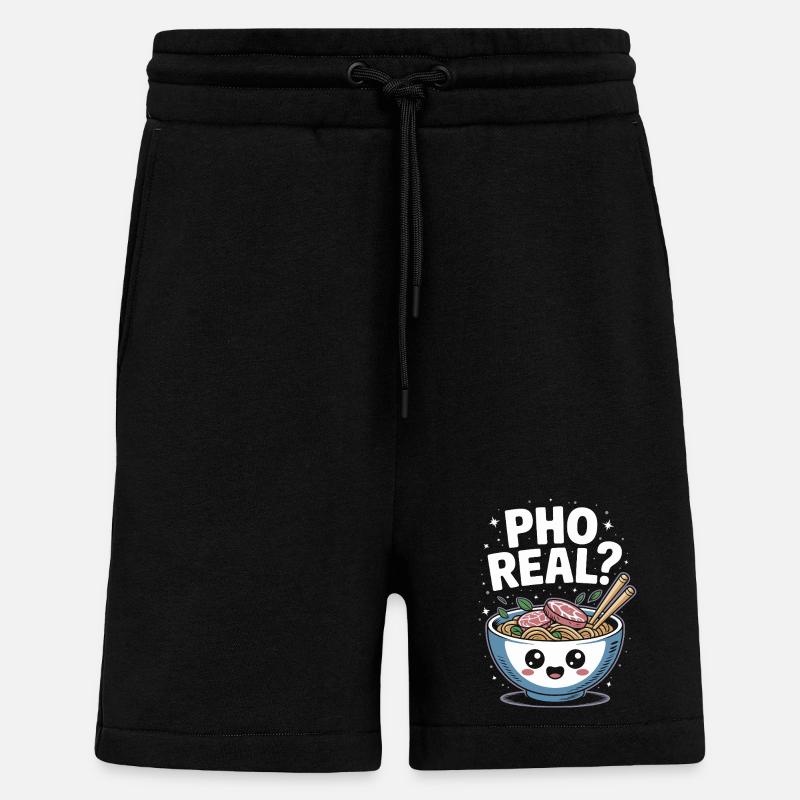 Pho Real Vietnamese Soup Pho - Shorts - made by SPREAD - SOLID BLACK