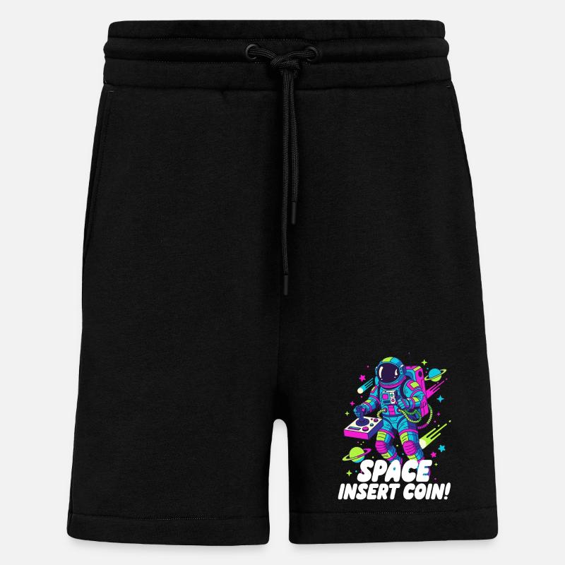 Pièce d’insertion spatiale - Short bio décontracté fabriqué en UE - SOLID BLACK