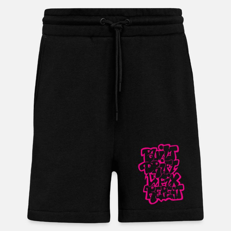 Built Drift Fix Repeat 03 - Shorts - made by SPREAD - SOLID BLACK