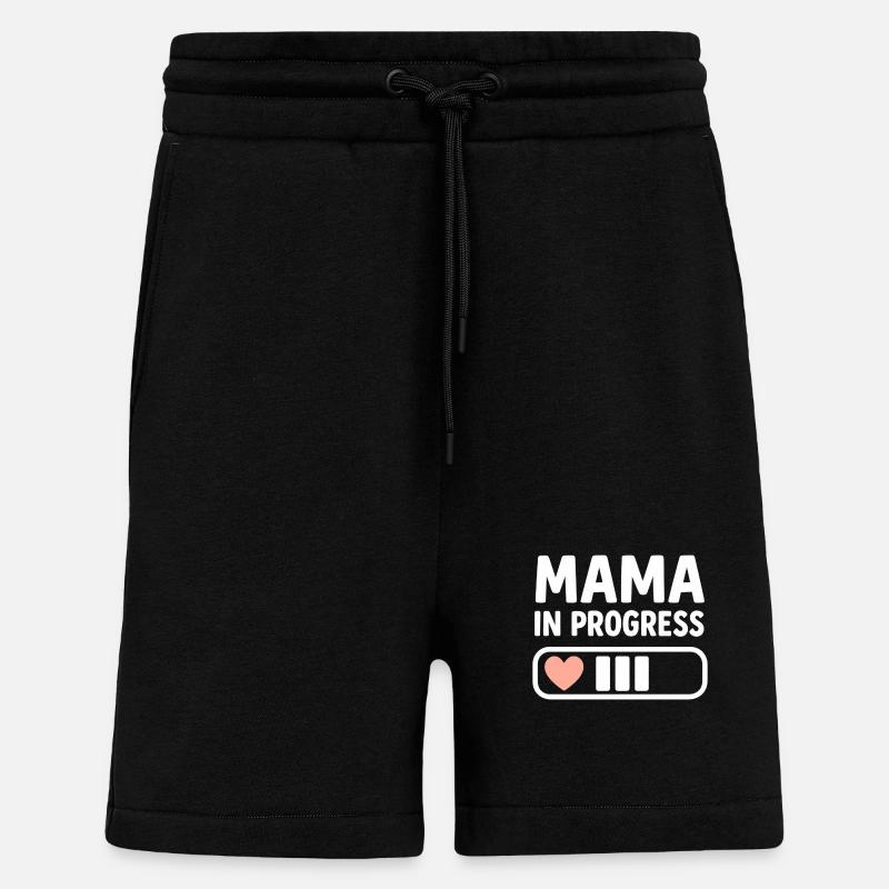 Mama in Progress - Shorts - made by SPREAD - SOLID BLACK