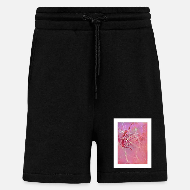 Reflets Abstraits Roses - Short bio décontracté fabriqué en UE - SOLID BLACK