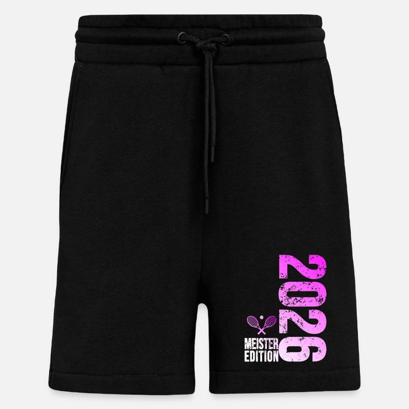 Tennis Master Edition 2026 rose - Short bio décontracté fabriqué en UE - SOLID BLACK