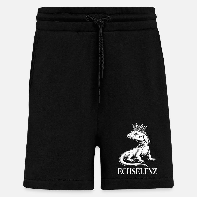 Echselenz Lustige Echse - Shorts - made by SPREAD - SOLID BLACK