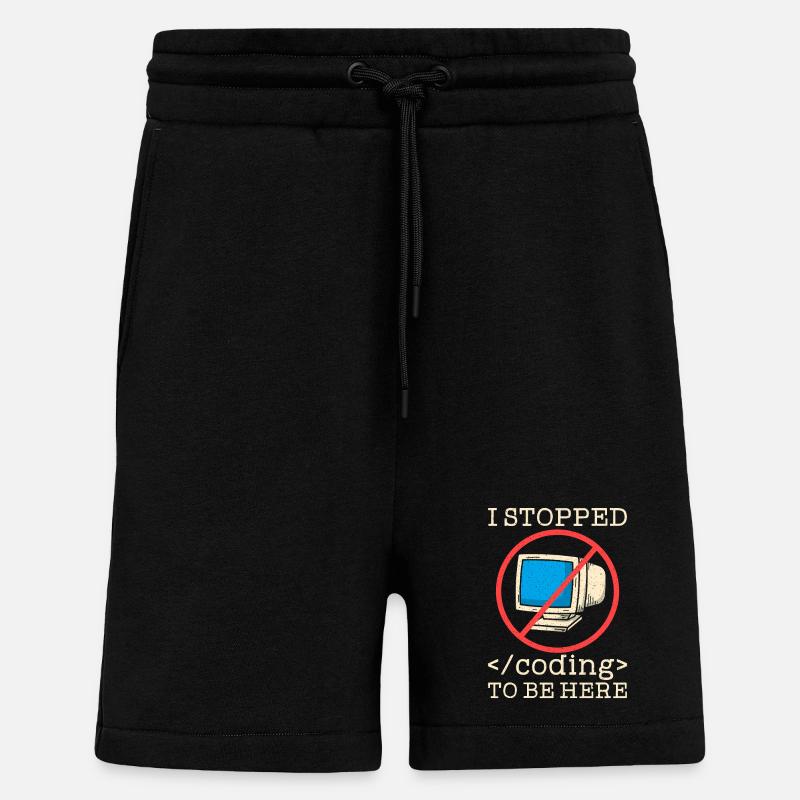 Coding funny saying programmer - Shorts - made by SPREAD - SOLID BLACK