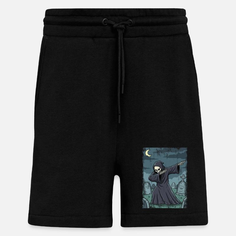Grim Reaper im nächtlichen Friedhof - Shorts - made by SPREAD - SOLID BLACK