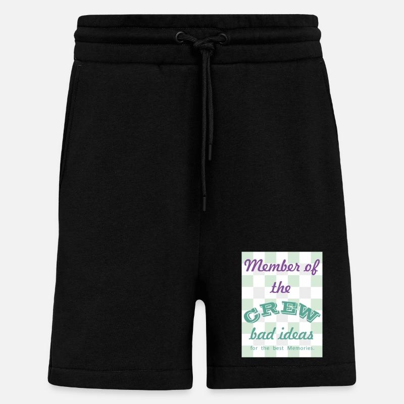 Crew-Mitglied: Schlechte Ideen - Shorts - made by SPREAD - SOLID BLACK