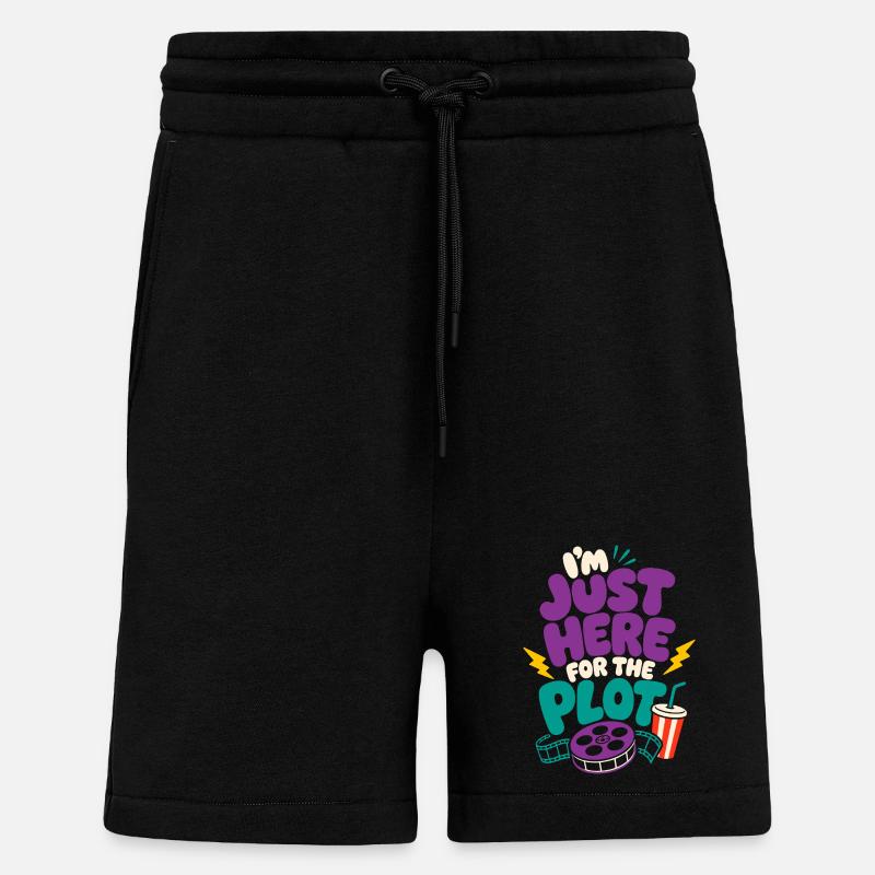 Just Here For The Plot - Shorts - made by SPREAD - SOLID BLACK