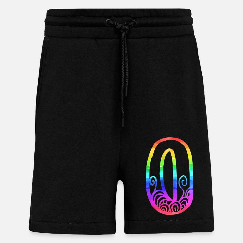 rainbow o - Shorts - made by SPREAD - SOLID BLACK