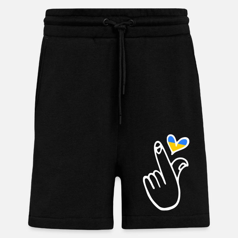 Ukraine - Short bio décontracté fabriqué en UE - SOLID BLACK