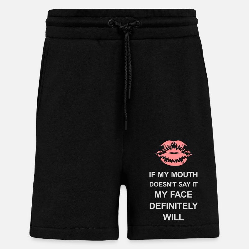my face definitely will - Shorts - made by SPREAD - SOLID BLACK