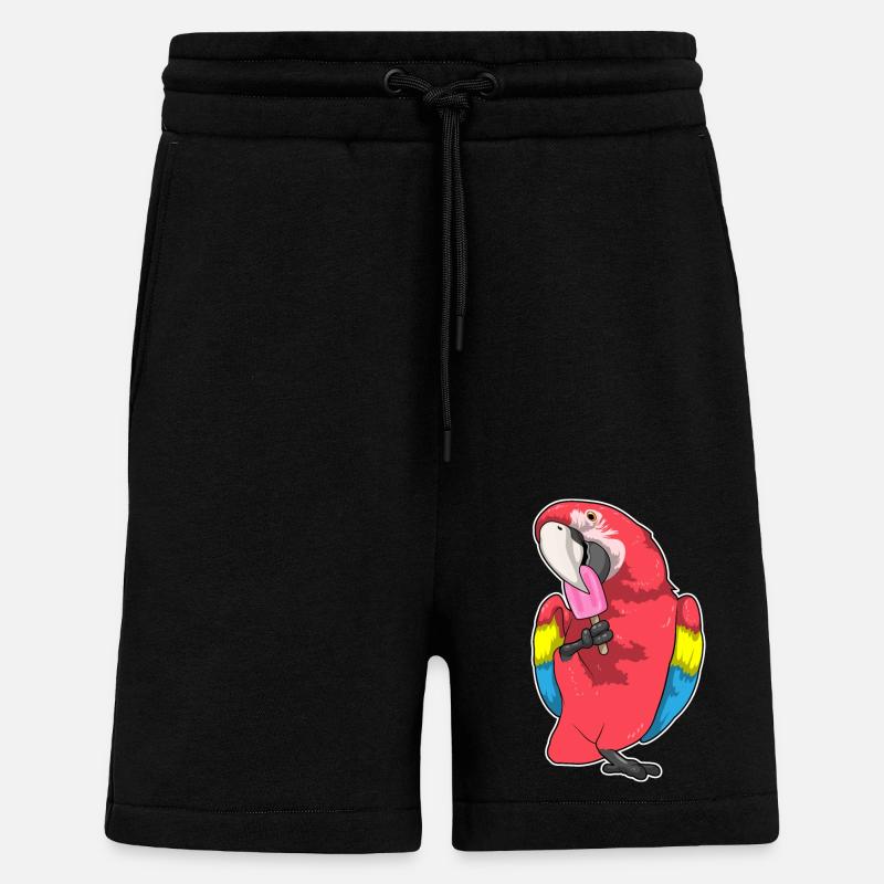 Parrot popsicles - Shorts - made by SPREAD - SOLID BLACK