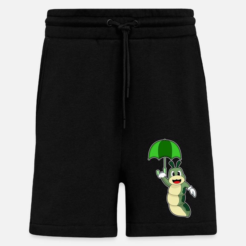 Raupe Regen Regenschirm - Shorts - made by SPREAD - SOLID BLACK