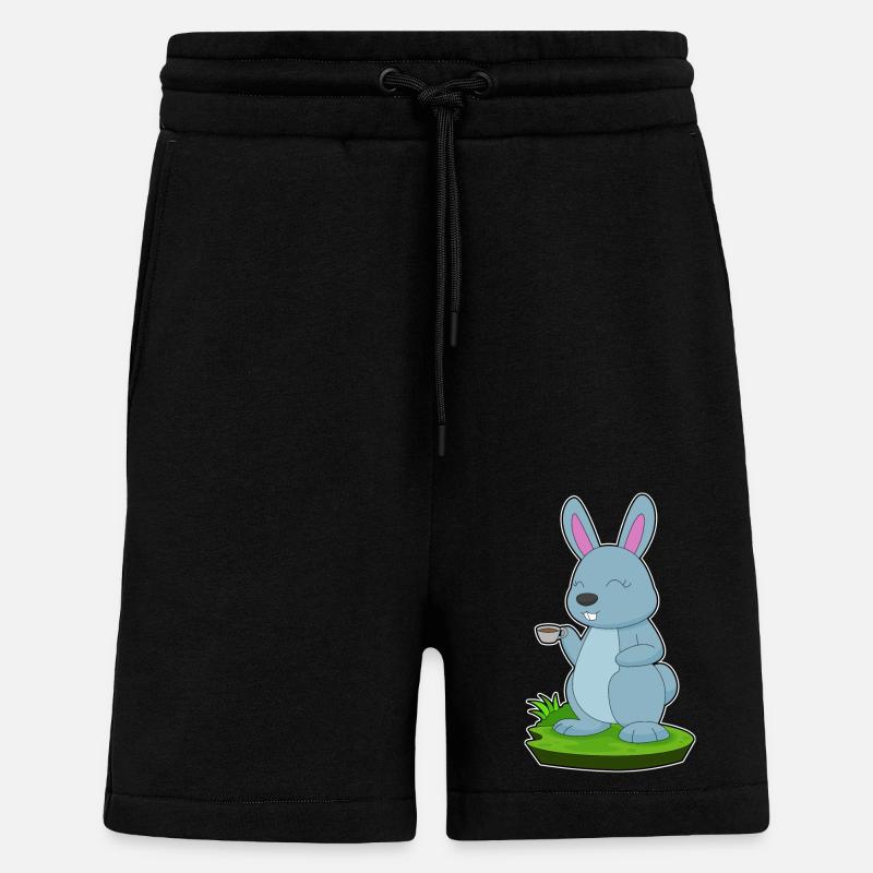 Hase Kaffee Tasse - Shorts - made by SPREAD - SOLID BLACK