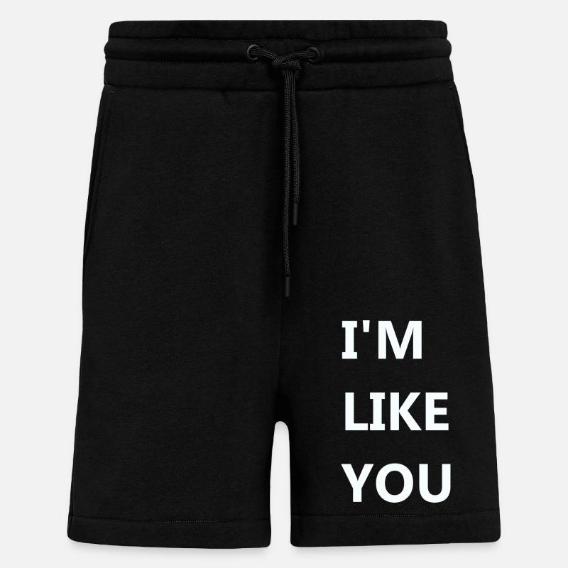 ICH BIN WIE DU - Shorts - made by SPREAD - SOLID BLACK
