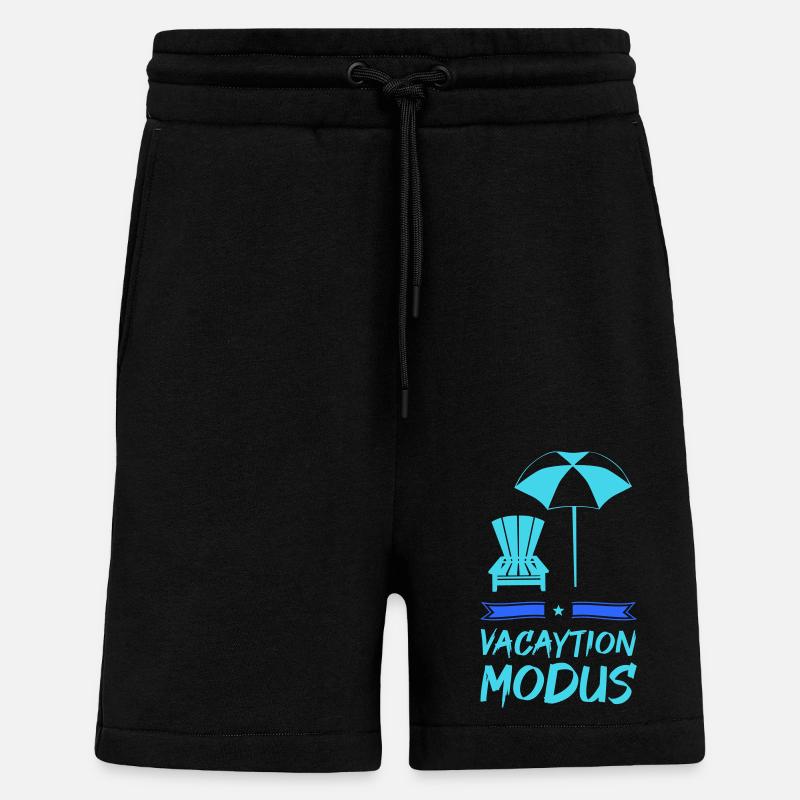 Mode vacances - Short bio décontracté fabriqué en UE - SOLID BLACK
