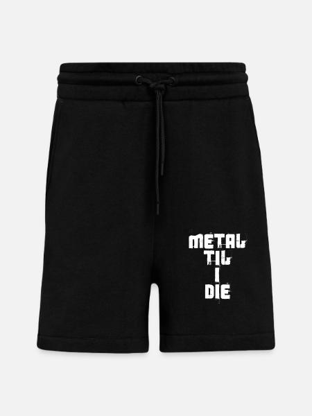 Metal Til I Die - Shorts - made by SPREAD - SOLID BLACK