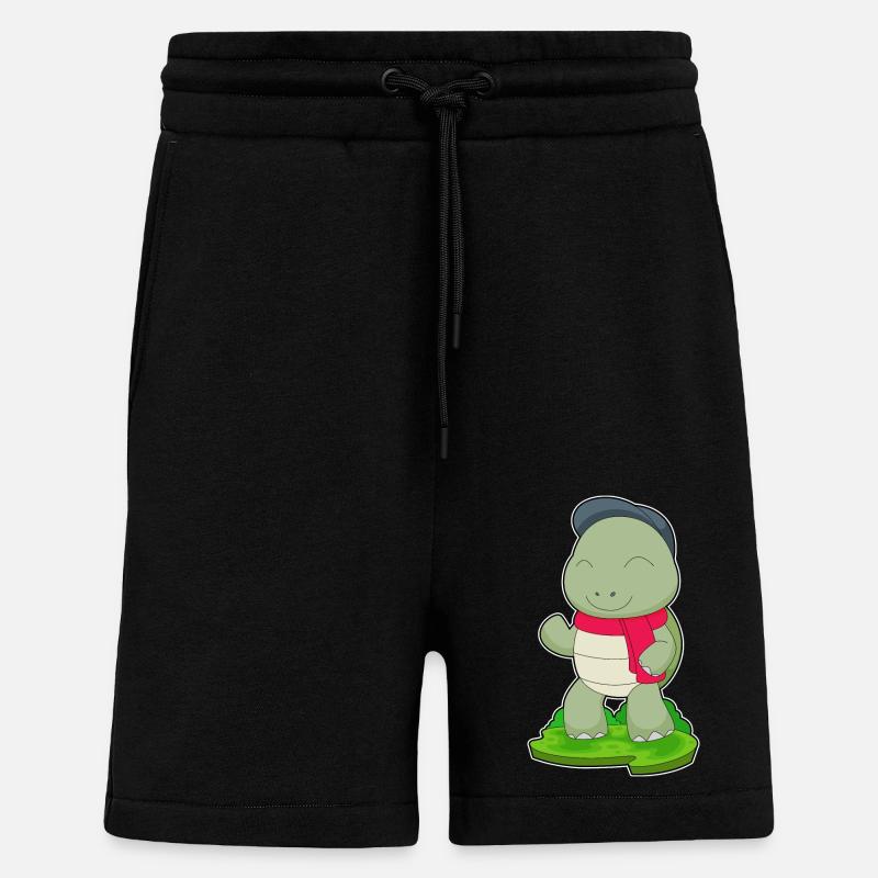 Écharpe Tortue - Short bio décontracté fabriqué en UE - SOLID BLACK