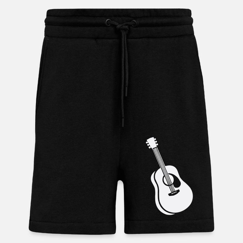 guitare - Short bio décontracté fabriqué en UE - SOLID BLACK