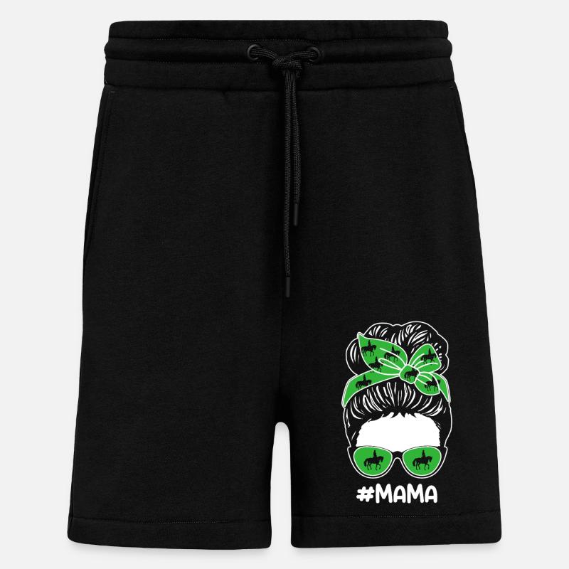 Monter à cheval maman maman - Short bio décontracté fabriqué en UE - SOLID BLACK