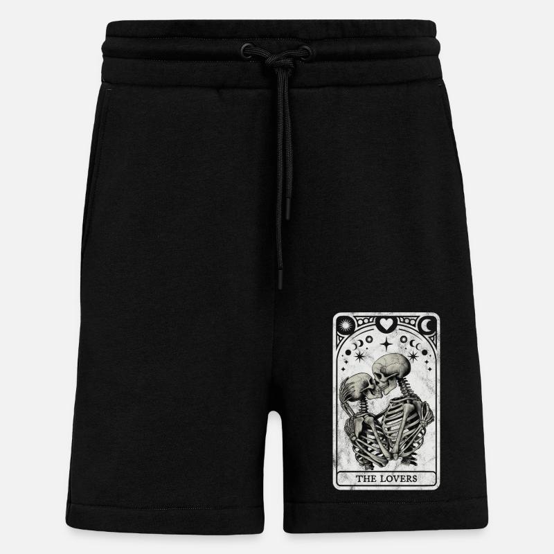 Le Tarot des Amoureux - Short bio décontracté fabriqué en UE - SOLID BLACK