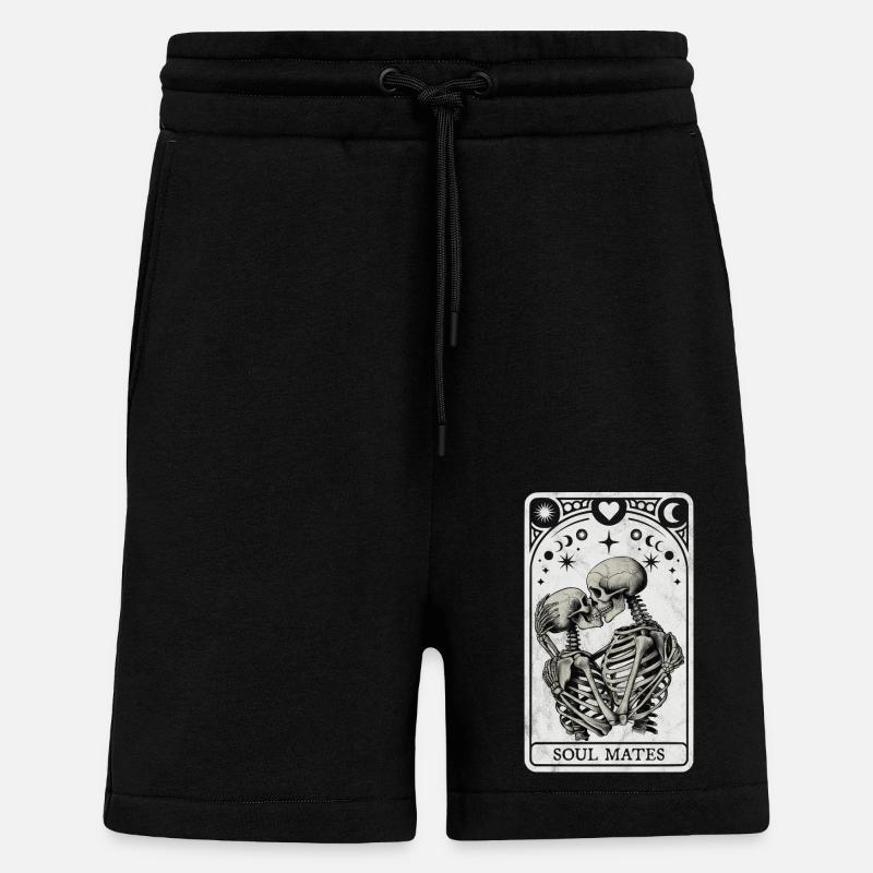 Âmes sœurs Tarot - Short bio décontracté fabriqué en UE - SOLID BLACK