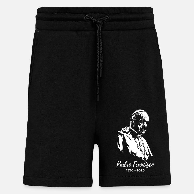 Pope Francis - Holy Father - Shorts - made by SPREAD - SOLID BLACK