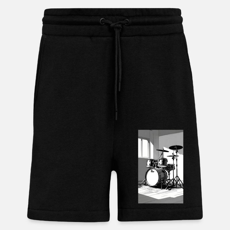 Percussion - Short bio décontracté fabriqué en UE - SOLID BLACK