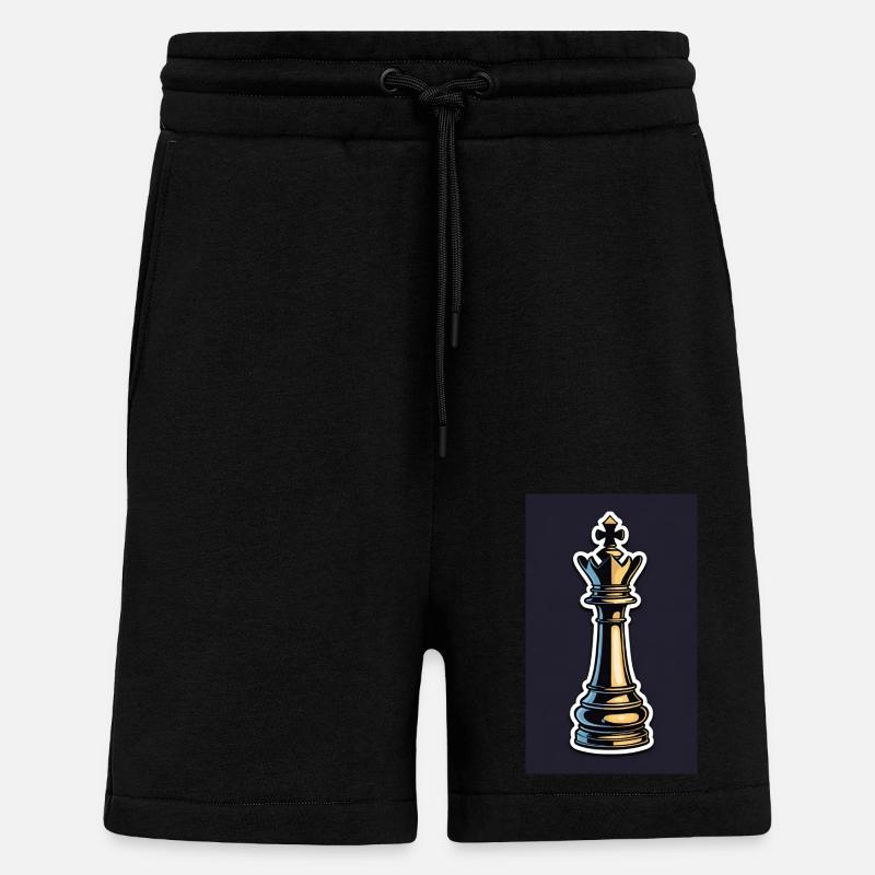Échecs | Pièce d’échecs | Joueur d’échecs - Short bio décontracté fabriqué en UE - SOLID BLACK