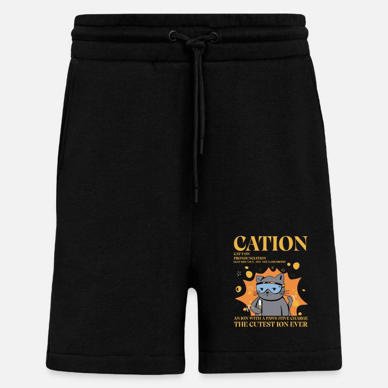 Cation - Short bio décontracté fabriqué en UE - SOLID BLACK
