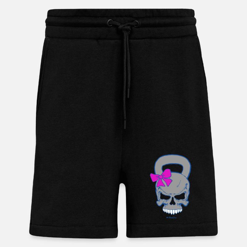 Kettlebell-Skull (weiblich) - Shorts - made by SPREAD - SOLID BLACK