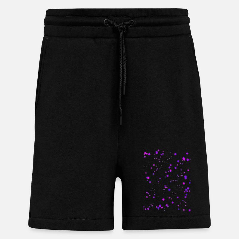 Lila Farbsprenkel - Shorts - made by SPREAD - SOLID BLACK