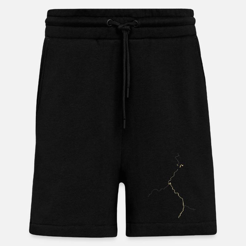 Goldene Adern auf Schwarz - Shorts - made by SPREAD - SOLID BLACK