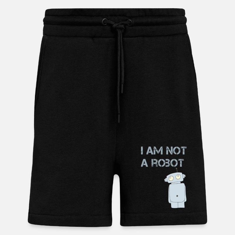 i am not a robot - Shorts - made by SPREAD - SOLID BLACK