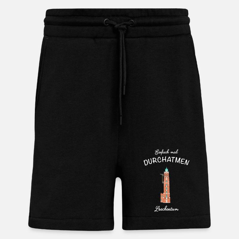Bremerhaven, Leuchtturm Loschenturm - Shorts - made by SPREAD - SOLID BLACK