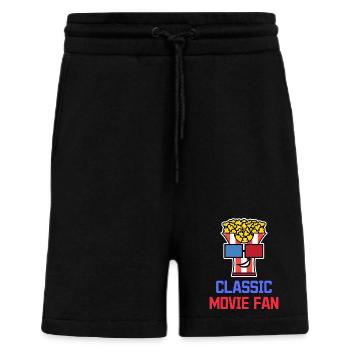 Popcorn Statement Cinéma Night Movies Binge Watching - Short bio décontracté fabriqué en UE - SOLID BLACK - Devant