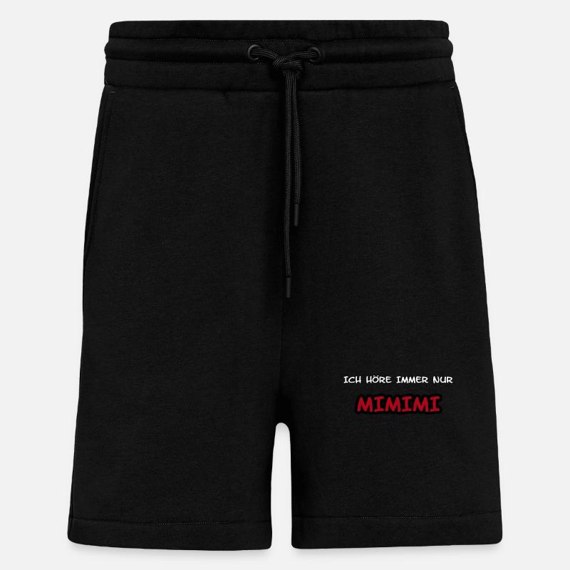 ICH HÖRE IMMER NUR MIMIMI-SPRUCH - Shorts - made by SPREAD - SOLID BLACK