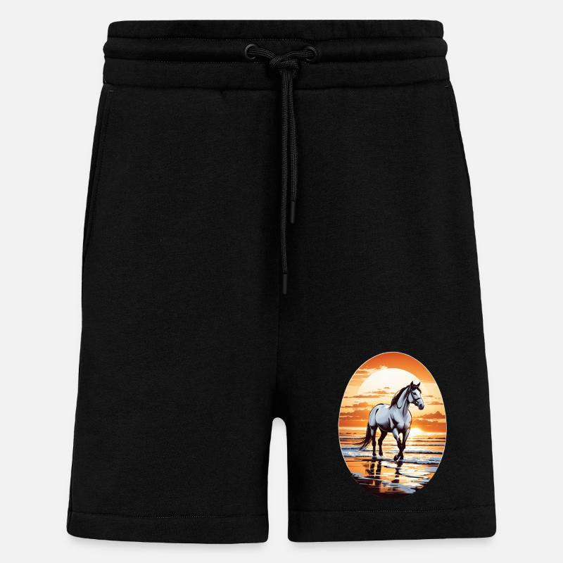 Pferd am Strand - Shorts - made by SPREAD - SOLID BLACK
