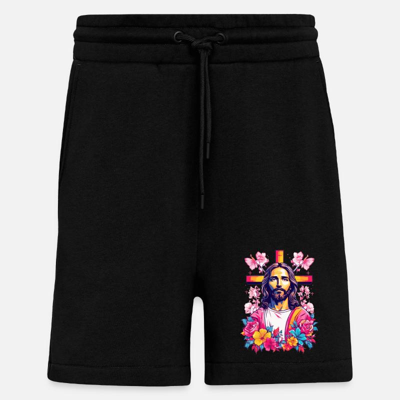 Jesus Christus - Shorts - made by SPREAD - SOLID BLACK