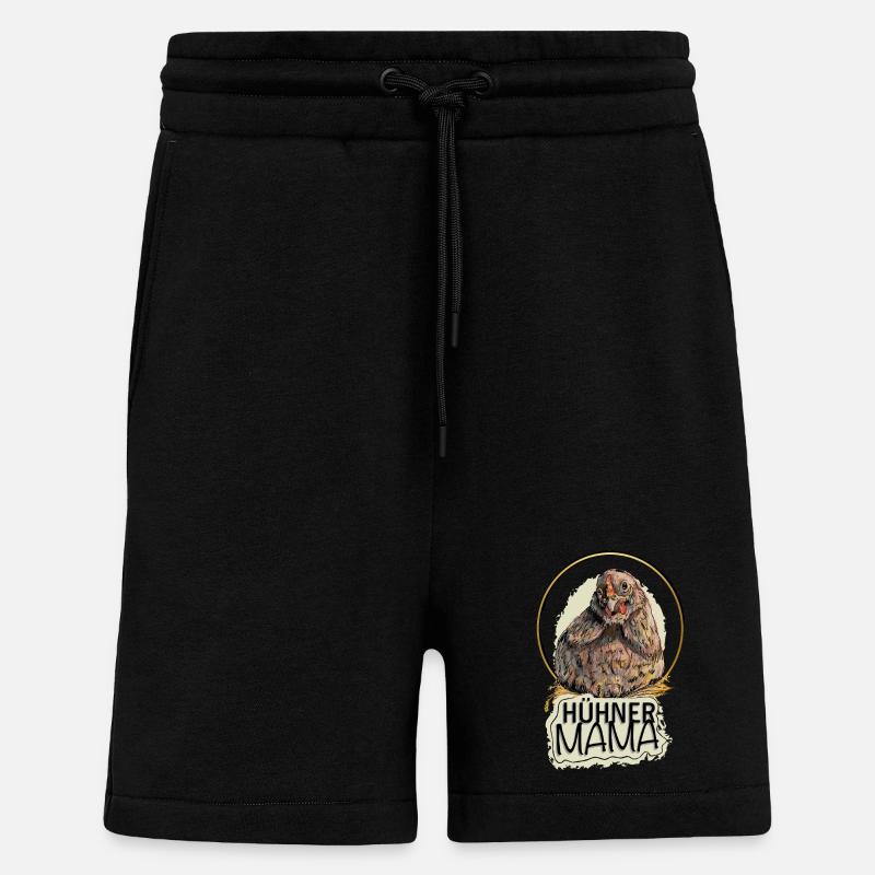 The Chickens Mom - Shorts - made by SPREAD - SOLID BLACK