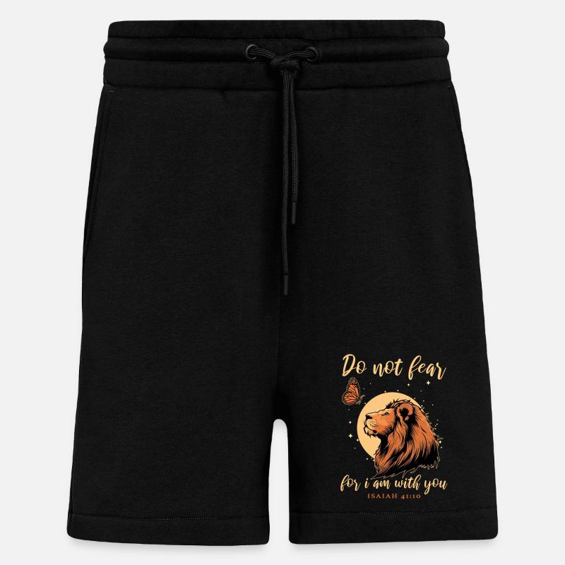 Löwe Schmetterling Bibelvers Christlich - Shorts - made by SPREAD - SOLID BLACK