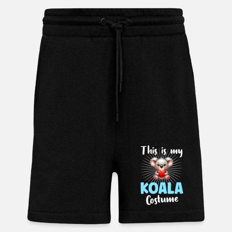 Koala Koala Ours - Short bio décontracté fabriqué en UE - SOLID BLACK