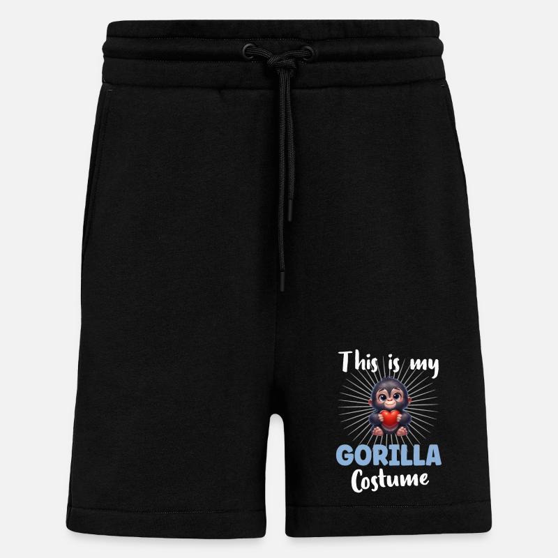 Gorilla Affe - Shorts - made by SPREAD - SOLID BLACK