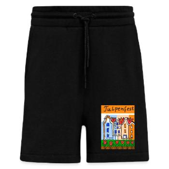 EG Tulipes I Festival des tulipes I Potsdam I Hollande IUrurlaub - Short bio décontracté fabriqué en UE - SOLID BLACK - Devant