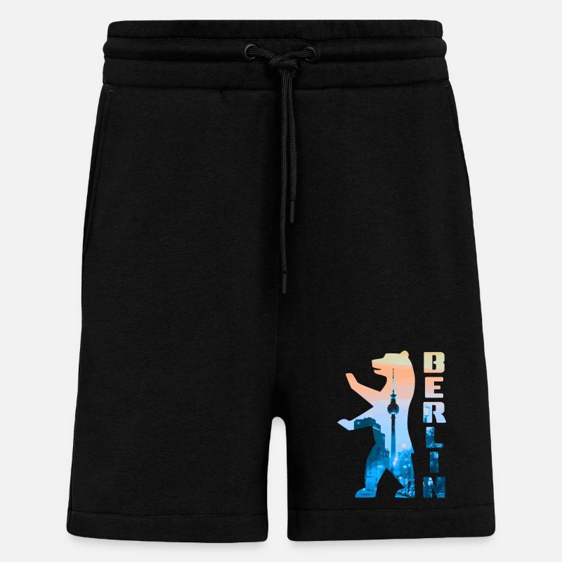 Berliner Bär Silhouette - Shorts - made by SPREAD - SOLID BLACK