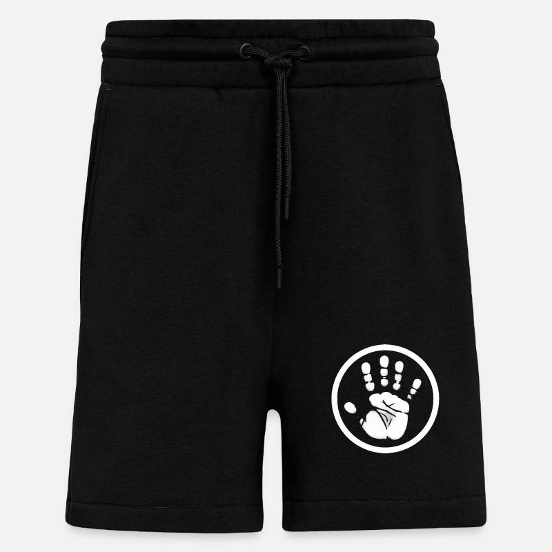 Handabdruck Hand - Shorts - made by SPREAD - SOLID BLACK