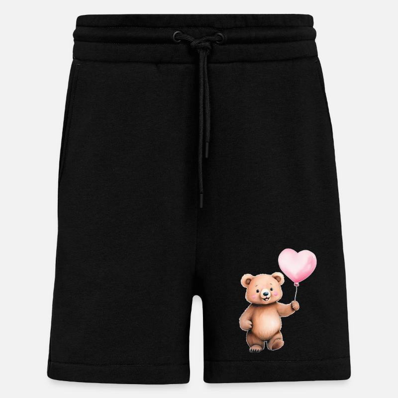 Herzballon Teddy - Shorts - made by SPREAD - SOLID BLACK